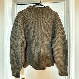 Madewell Loretto Mockneck Sweater Women's Heather Otter Brown Size Small L